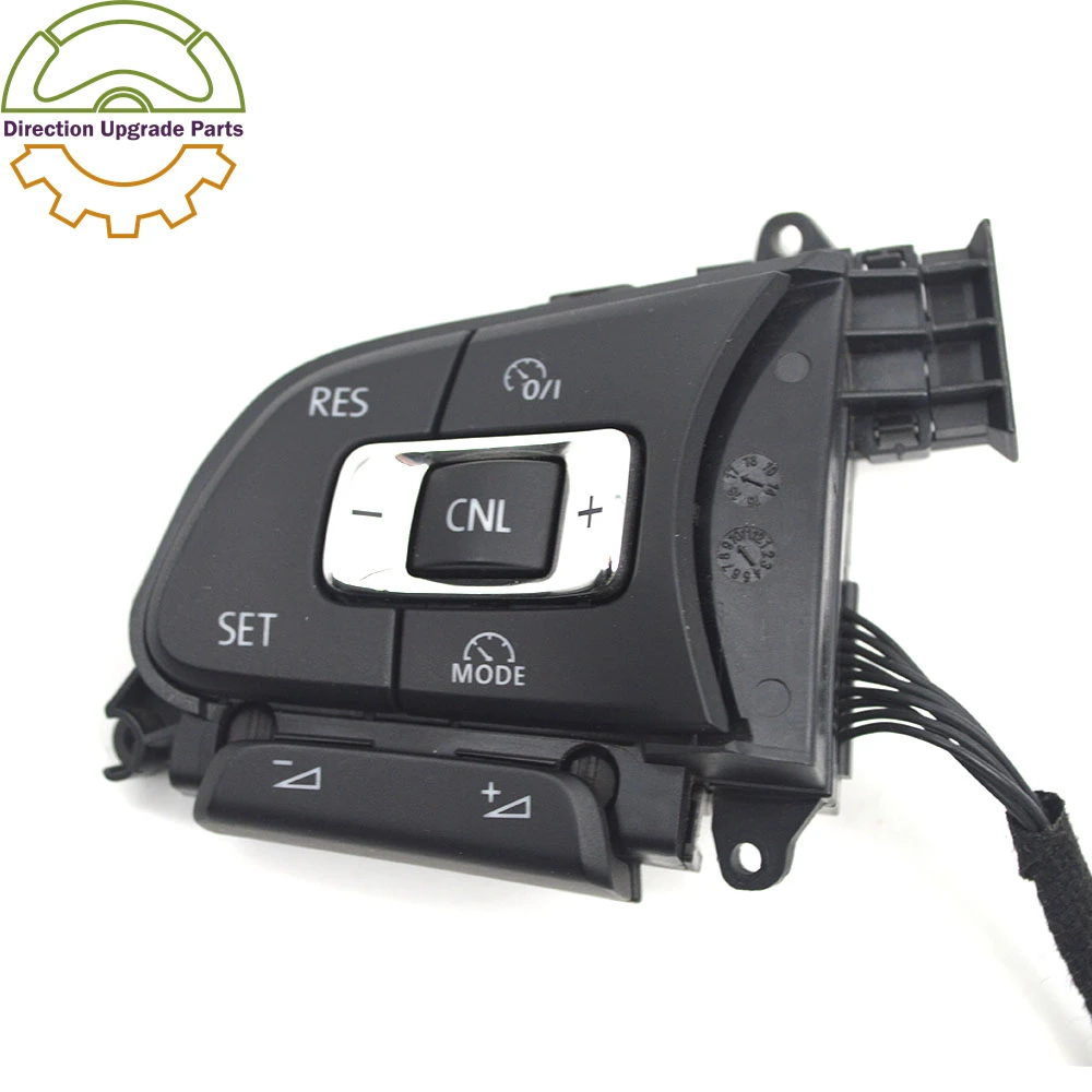5NG 959 442 for Tiguan MK2 CC Passat T-Roc Steering Wheel Controls Button Silver Matte Platinum