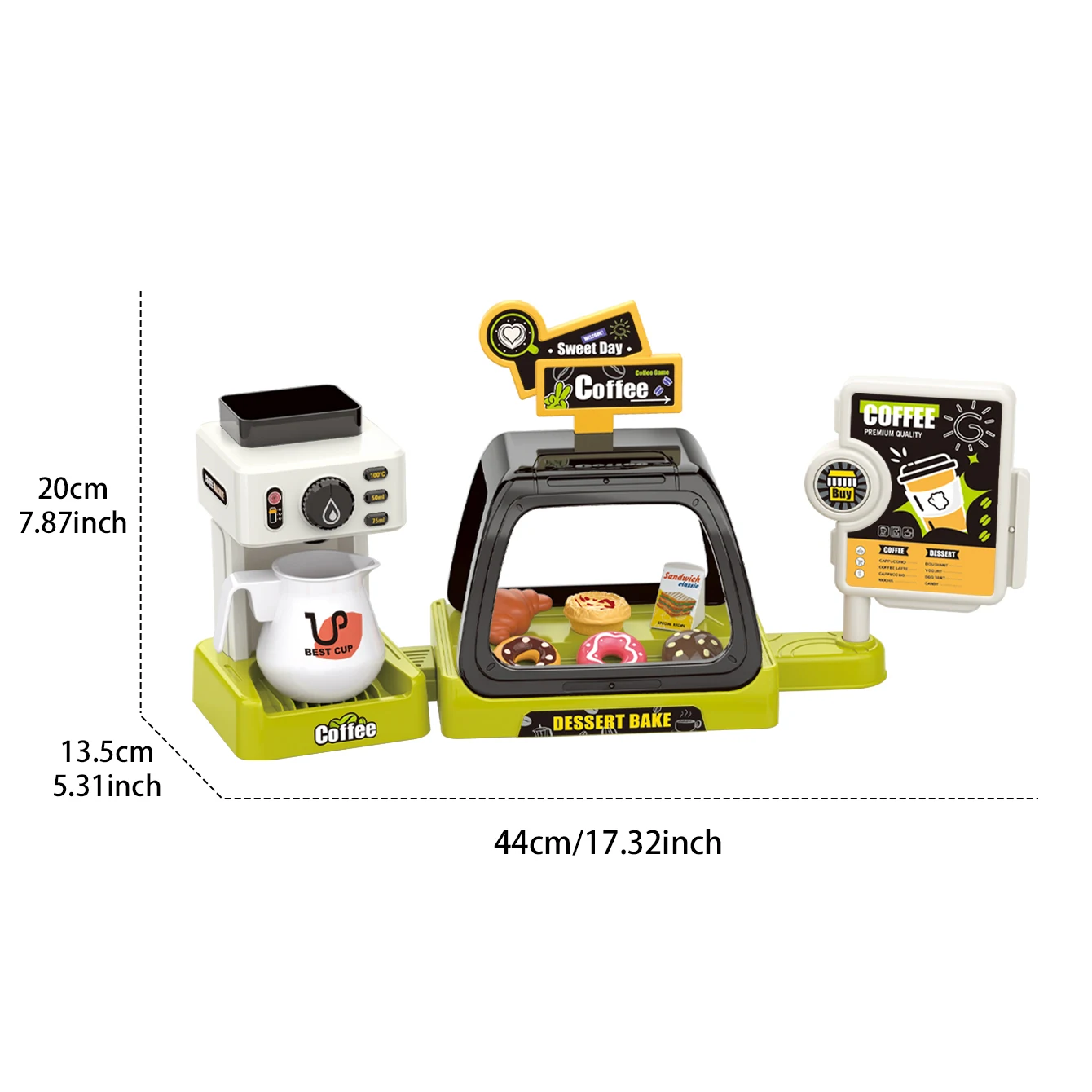 Fun Mini Cashier Coffee Shop Toy Children's Birthday Gift Room Outdoor and Indoor Pretend Play Store Game