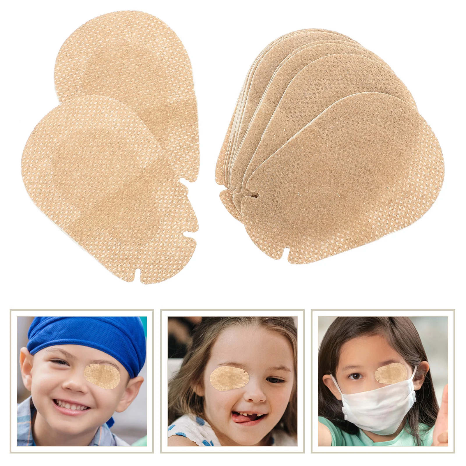 

60pcs Kids 5x7 5cm Non Woven Adhesive Blocking Light Kids Patches Lazy Eye Treatment Amblyopia Shield Eye Pad Pad