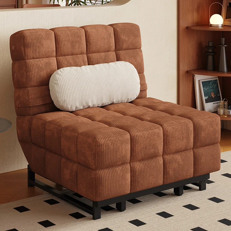 French cream sofa bed folding dual-purpose small apartment living room retro multi-functional single folding bed