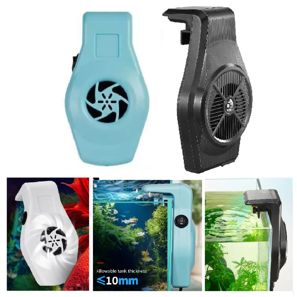 Aquarium Mini USB Fish Tank Fan Cooling Heat Dissipation Air Cooler Shrimp Water Grass Tank Powerful Fan with Speed Regulation