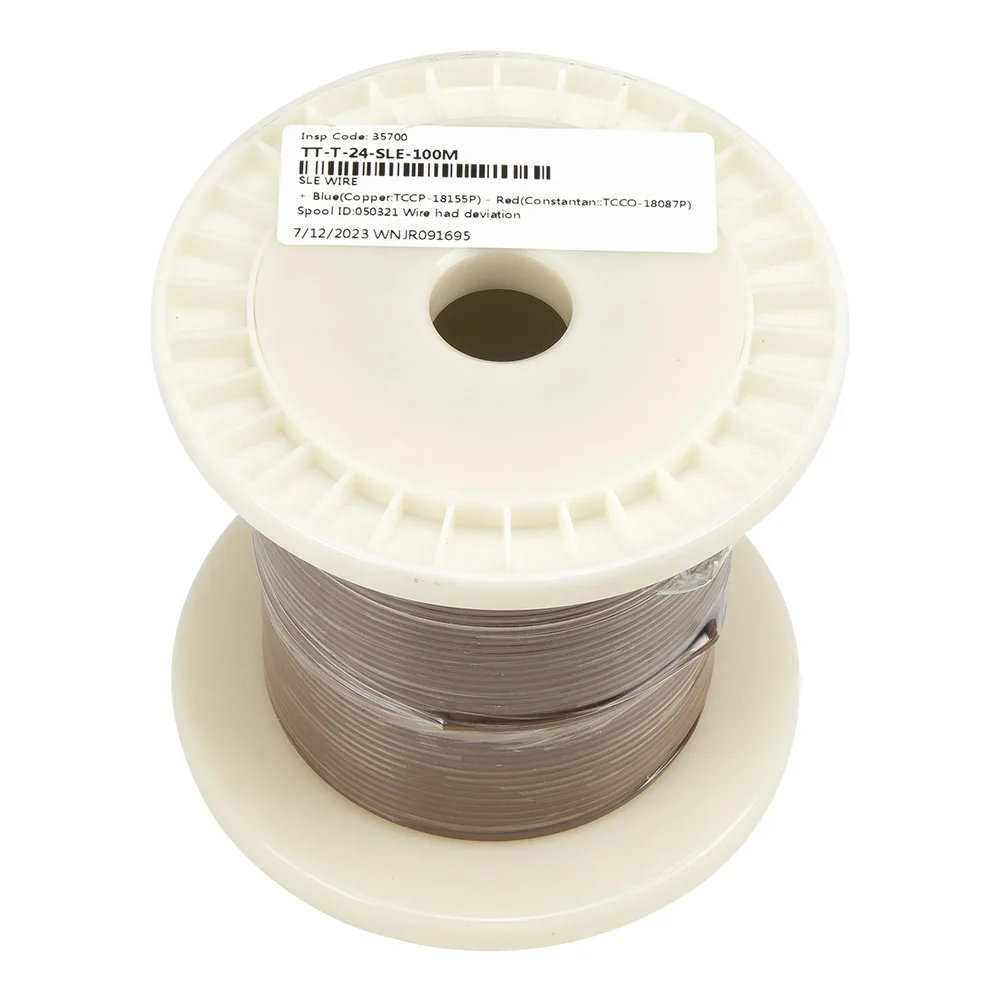 Série tt 24awg 100m Rolo k j t e Termopar Fio Sólido Pfa Cabo de Fio de Compensação de Fio de Extensão para Sensor de Temperatura