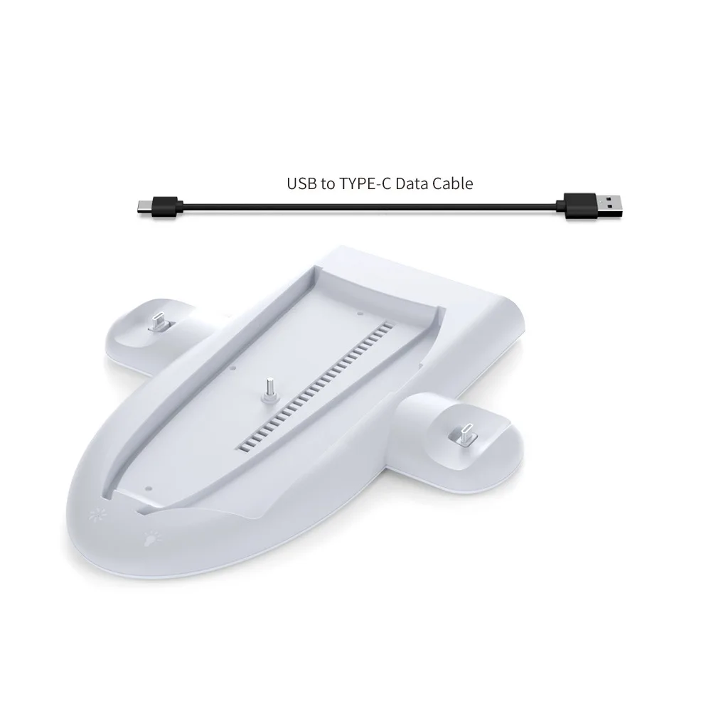New For PS5 Slim Multi-functional Cooling Base for Sony P5 Slim  Grip Charge Base with RGB Light Ring
