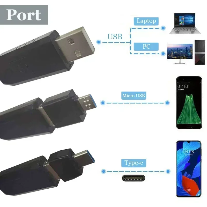 안드로이드 수중 감지 파이프라인 감지용 USB 내시경 카메라, C타입 마이크로 USB 포트, IP68, 1200P 내시경 카메라, 신제품