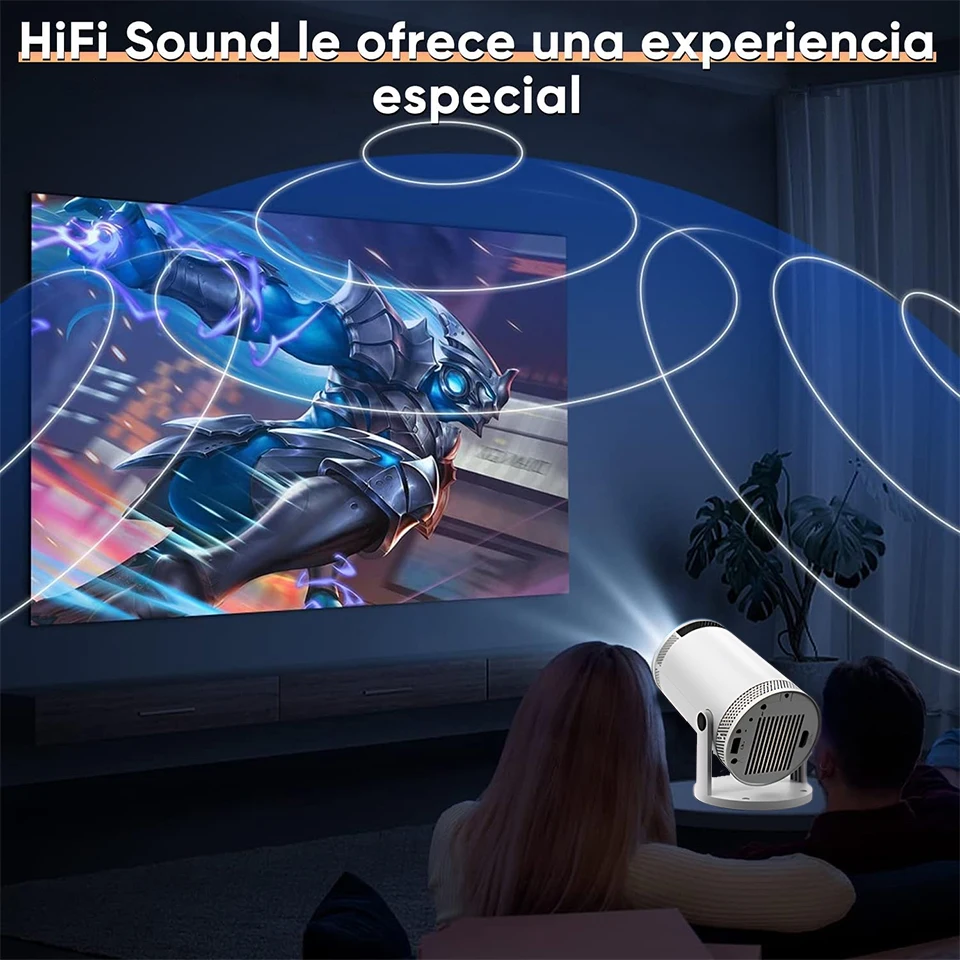 KaiAqua 260 ANSI FY300 Auto Keystone Projector Support 4K 1080P Bluetooth 5G WIFI6 Home Cinema Theater Portable Mini Projectors