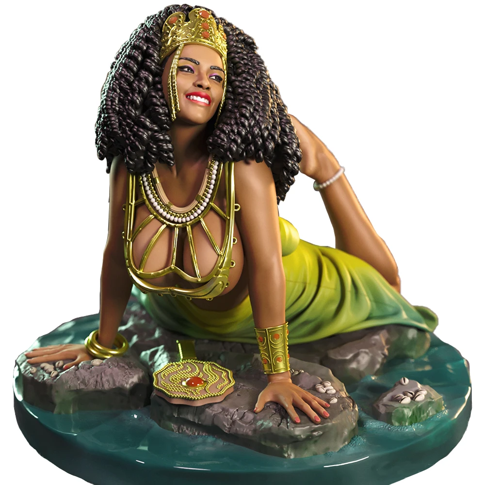 1:24 Afro-Caribbean Mythology Water Deity Resin Model Kit - Unpainted DIY Artisan Project | A939 Spiritual Collectible
