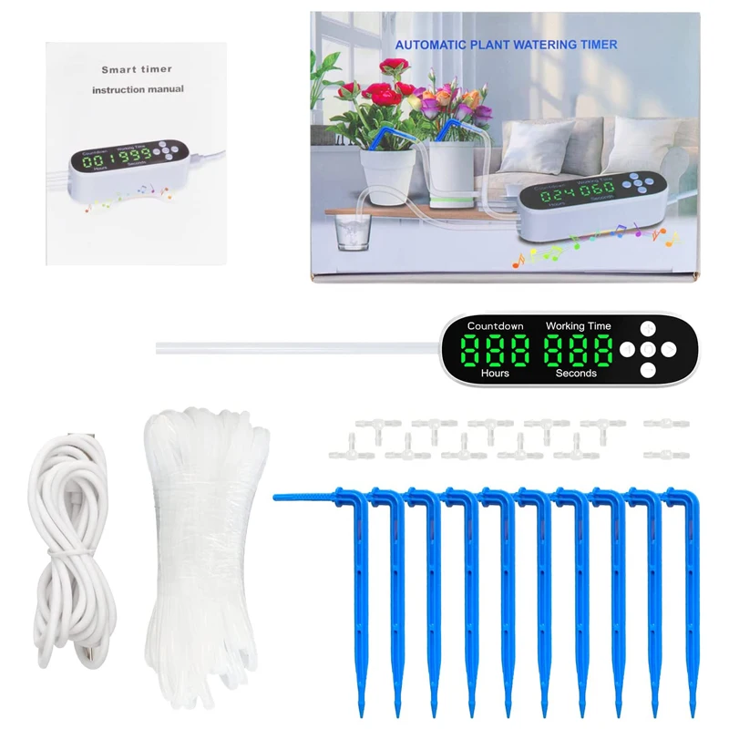 

Intelligent Automatic Timed Watering Device Controller Waterer Garden Terrace Drip Irrigation System Indoor Plants Irrigation