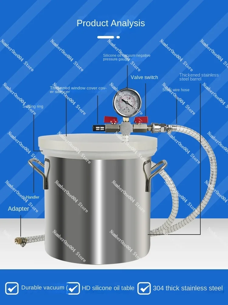 Applicable to Vacuum defoaming bucket box tank industrial drop silica gel defoaming vacuum pumping pump lathe epoxy resin