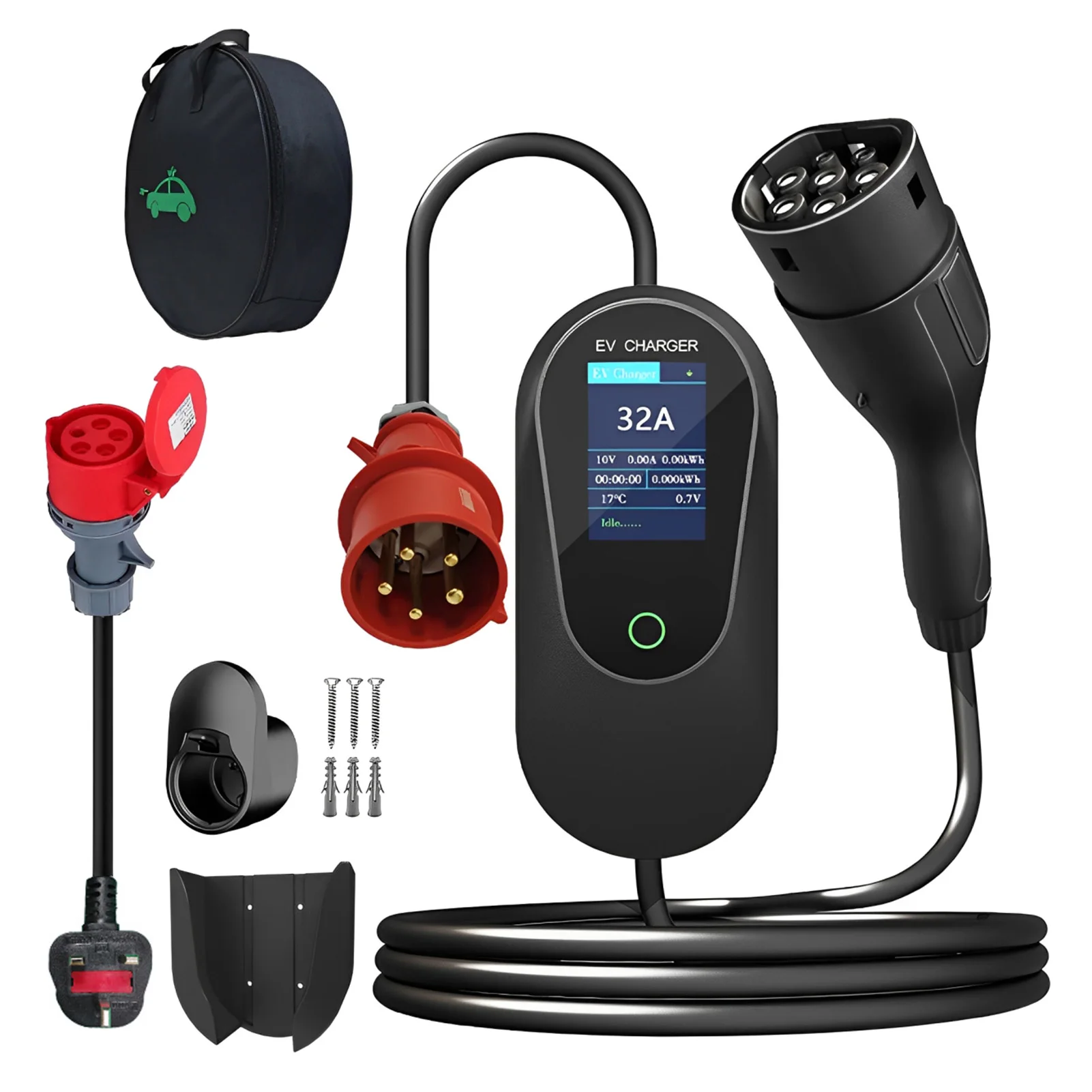 

Портативное зарядное устройство для электромобилей Type2 22KW 32A 5M 5PIN GBT Автомобильное зарядное устройство Wi-Fi APP Control EVSE Charging Box CEE Plug для электромобиля