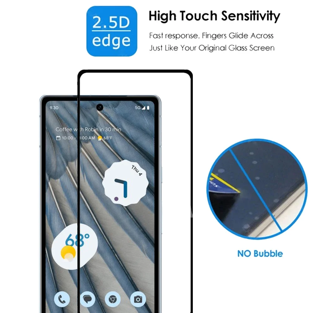 Pixel7a Tempered Glass For Google Pixel 8 Pro Screen Protector Pixel 7A 7 6A 6 Phone Front Film & Camera Lens Pixel 7 a Film