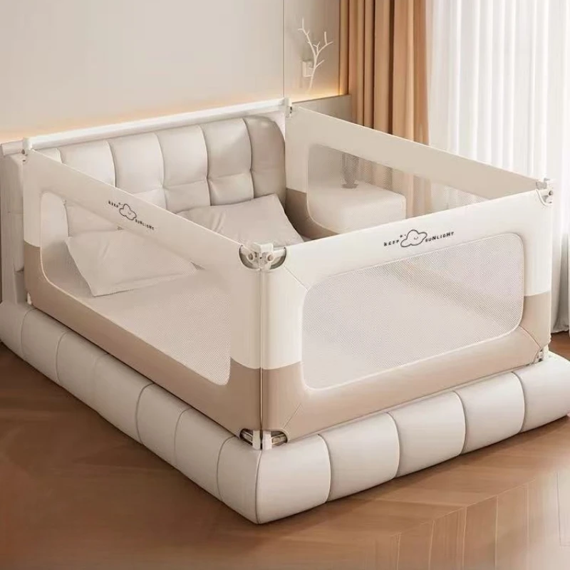 高さ調節可能なベビーベッド保護、幼児用コンバーチブルバンパー、安全レール、ベッドガード、ガードレール、新生児用ユニバーサルフィットベビーベッド