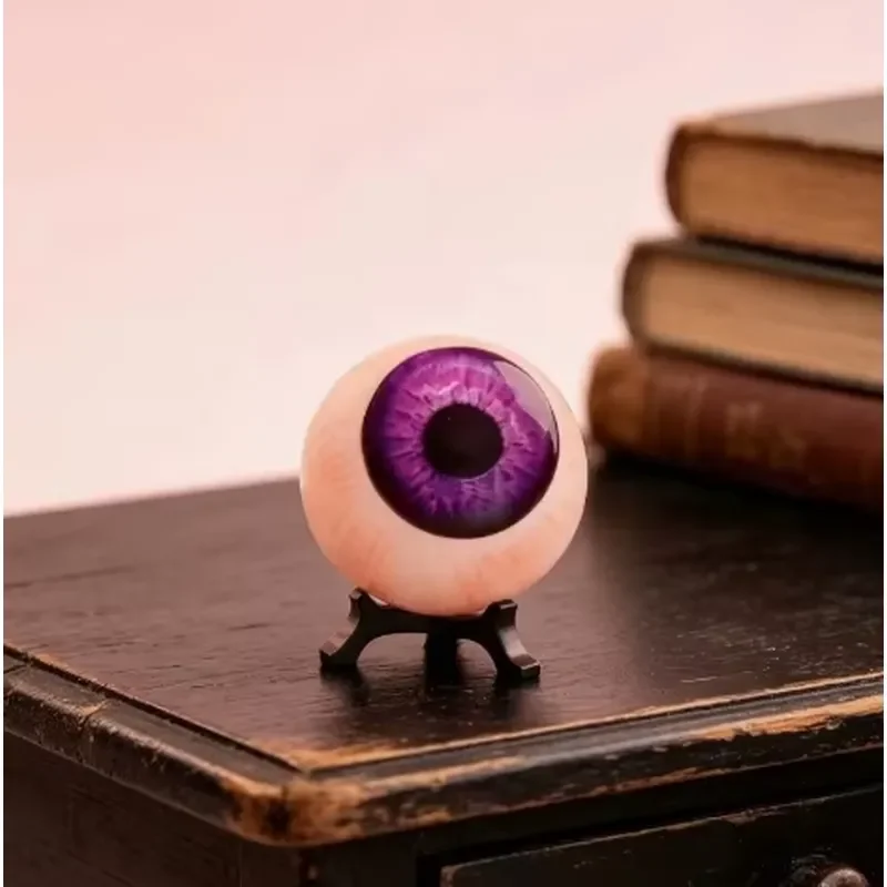 Realistic Purple Eyeball Resin Craft Ornament Gothic Horror Halloween Decorative Prop