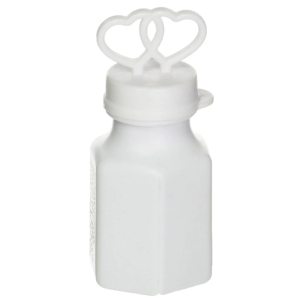 Bacchetta a doppio cuore da 24 pezzi per decorazioni per feste di matrimonio, bottiglia vuota in plastica premium con bastoncini per bolle, regalo per bambini, tubi per bolle all'aperto