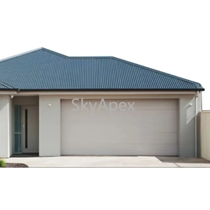 

Sectional Over Head Garage Door 8x7 10X7 American Style Automatic Roll Up With Windows Security Lock For Residential Home Garage