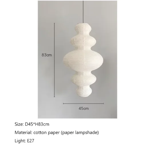 Tekio Horizontale Hanglamp Japans Design Akari Noguchi Yong Hanglamp Woonkamer Slaapkamer vintage Wabi-sabi Kroonluchter