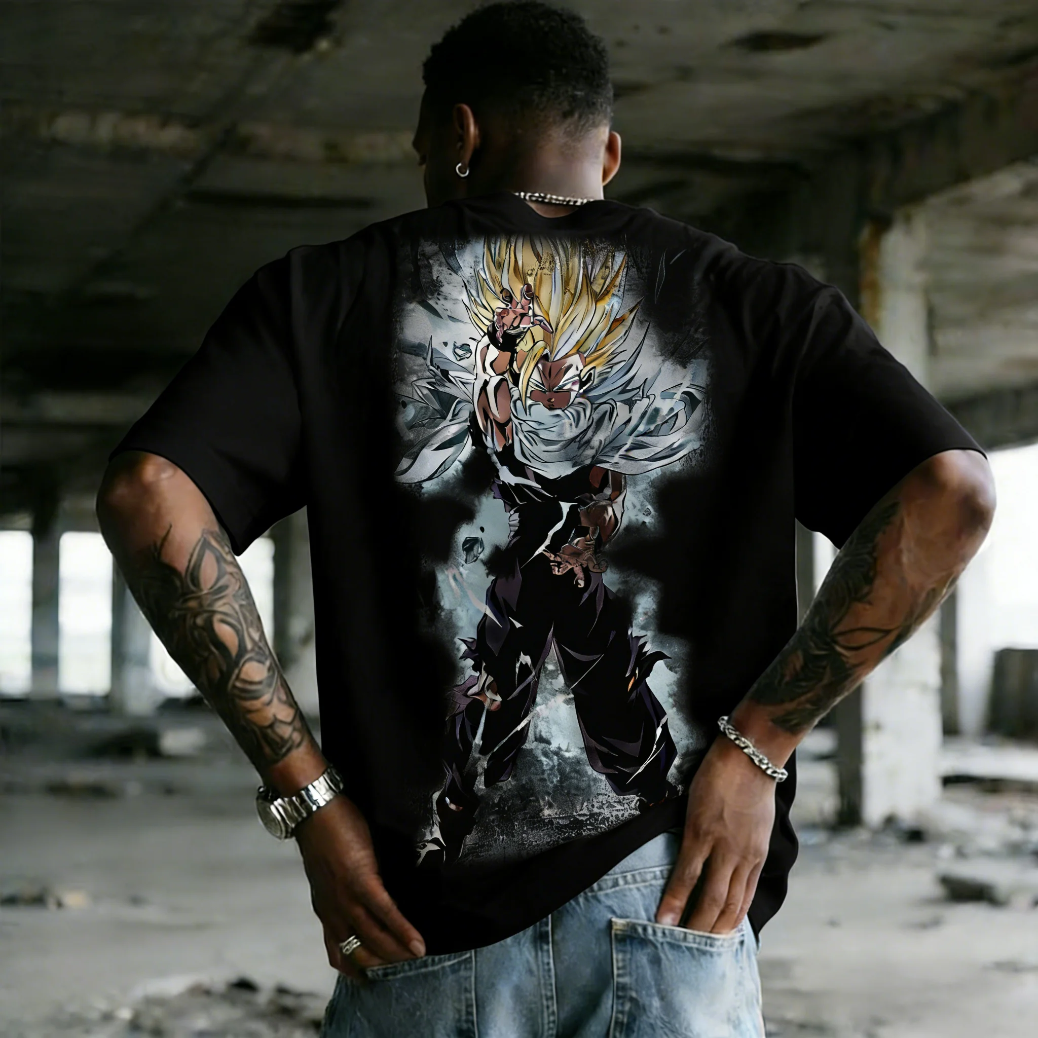 

Футболка Dragon Ball Trunks Super Sai в ретро-стиле, уличная, с коротким рукавом, для мужчин и женщин, одежда для родителей и детей