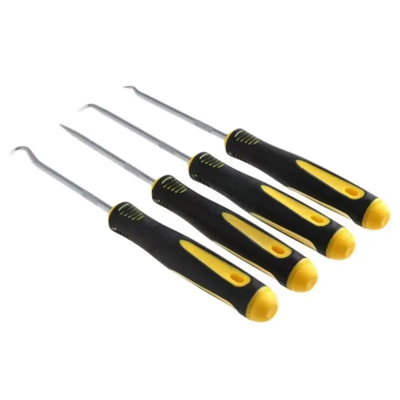 4-teiliges Set mit langem Pick- und Haken, Dichtungsabzieher, Pick-Werkzeuge zum Entfernen von Auto-Auto-Öldichtungs-O-Ring-Dichtungswerkzeugen – Detail 4