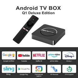 Smart TV Box Android13 Allwinner H313 Assistente Google 2GB16GB Dual 2G5GWifi Bluetooth 4K HDR10 Lettore multimediale in streaming NetfliX Q1