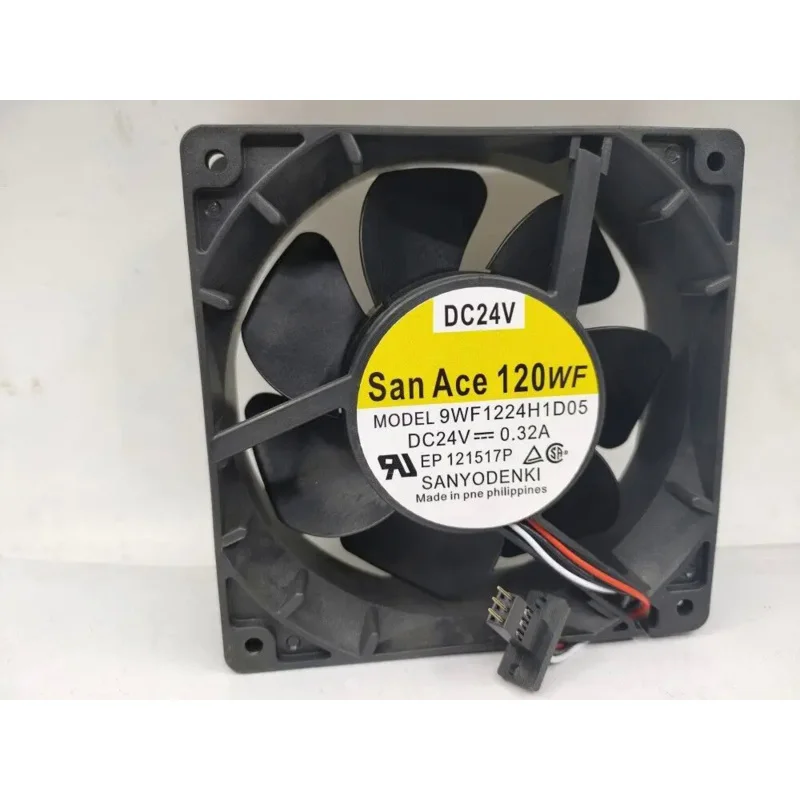 

1 pcs Sanyo Fan 9WF1224H1D05 DC24V 0.32A12038 12cm For Fanuc inverter fan 3 pin