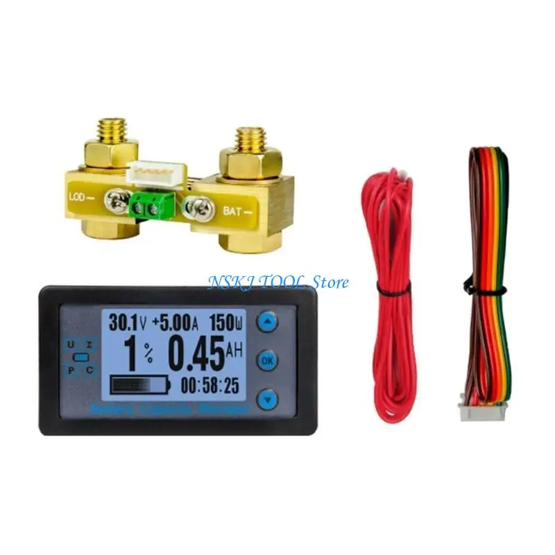 

L8RC Battery Tester Multimeter Ammeter Voltmeter Wattmeter 8-120V Energy Meter