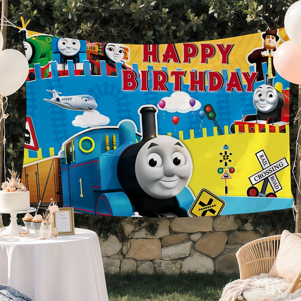T-Thomas And F-Friends Cartoon Brithday flag Custom Camping 
