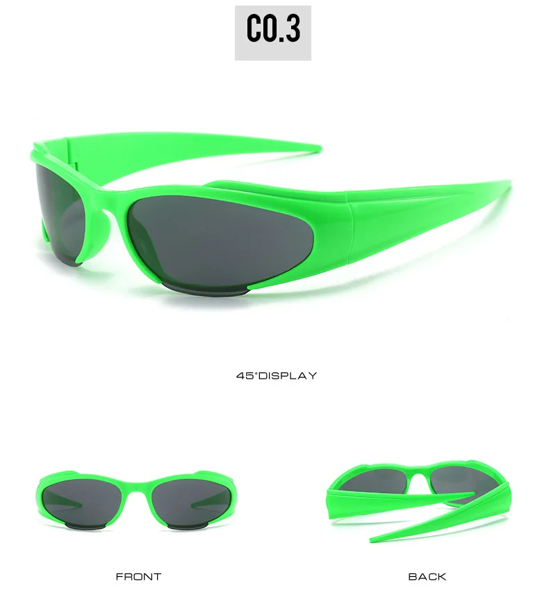 Y2K Sport Punk Sonnenbrille Frauen Männer 2025 Neue Luxus Marke Mode Retro 2000 der Brillen Vintage Steampunk Sonnenbrille Shades UV400 – Detail 11