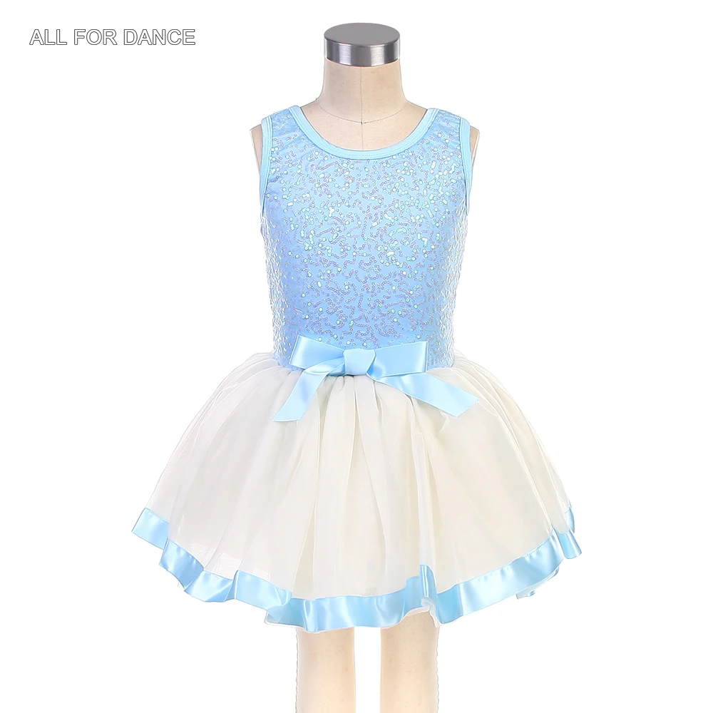 20057 Kids Ballet Costumes Sky Blue/Pink Romantic Ballet Tutu for Girls Dancer Stage Performance Dance Wear