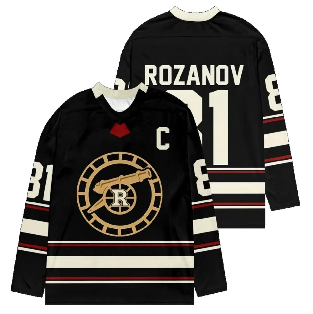 2026 novo competidor aquecido camisa de hóquei no gelo tamanho 81 manga comprida 3d impresso camiseta Rozanov HOLLANDER top pulôver unissex