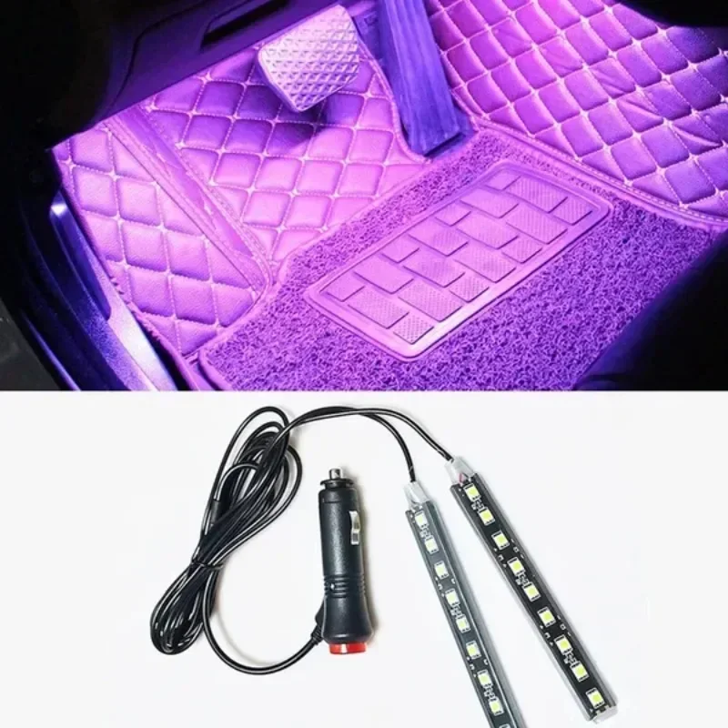 2 Pcs Car LED Foot Sole Decoration Light Strip Car LED Light Decoration Light Strip Car Decoration view 6