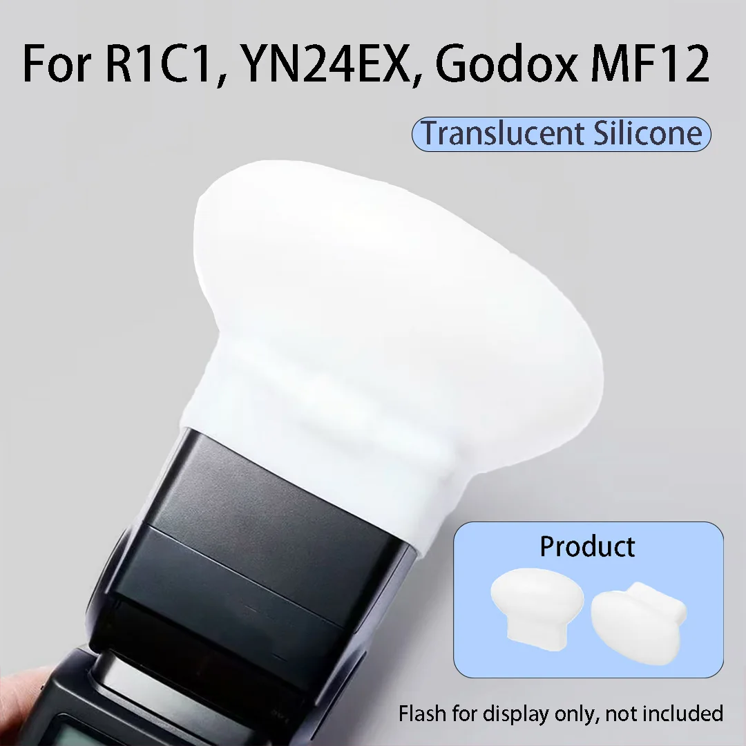 2Pcs Dental Flash Diffuser, Silicone Softbox, Soften Light for Dental Clinic Macro Photography Sessions