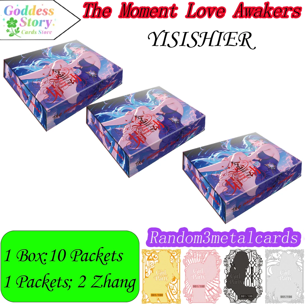 

3BOX YISISHIER Meikashe The Moment Love Awakers Goddess Story Cards Waifu Booster Box CCG ACG Doujin Toys And Hobby Gift