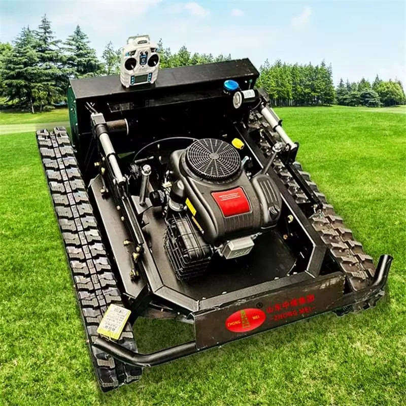 Mini Remote Control Rotary  Turn Lawn Mower Automatic Robot Lawnmower Crawler Grass Cutting Machine Factory Price