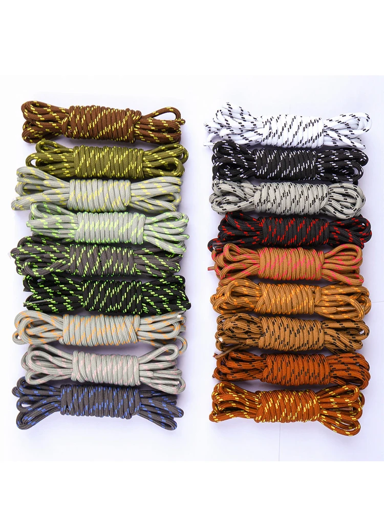 1 paire de lacets ronds en Polyester Durable, pour baskets de randonnée en plein air, 100/120/140/160cm, accessoires pour chaussures