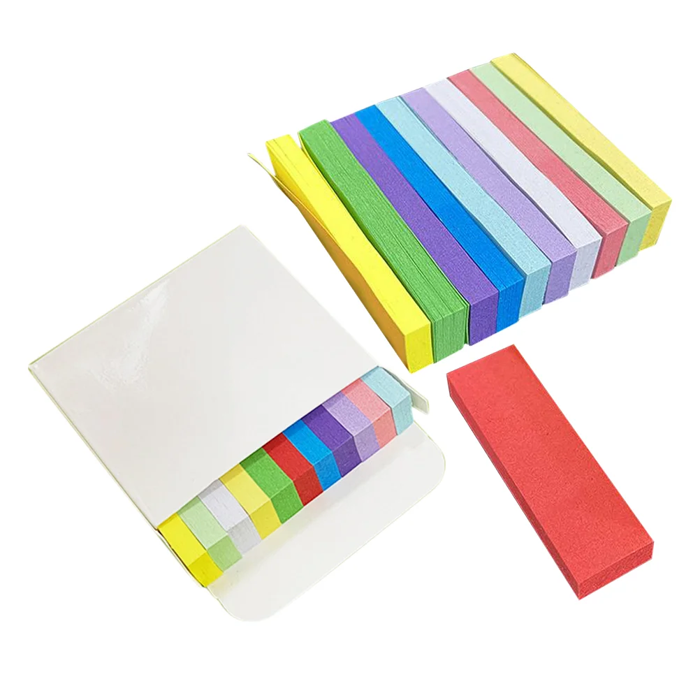 

1100 Pcs Rectangular Index Sticker Note Sticky Tabs Colored Labels Mini Notebook Paper Office Supplies for Desk