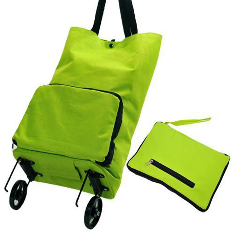 Oxford cloth portable shopping storage bag folding shopping bag roller shopping cart luggage bag