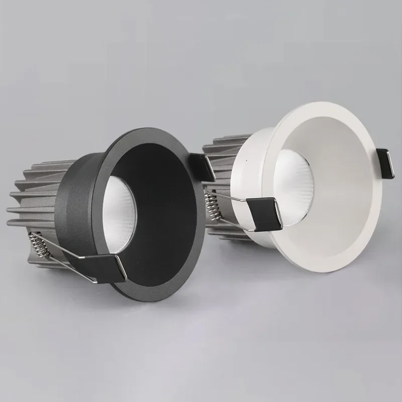 Recessed Dimmable Anti Glare LED COB Downlights 10W 15W 18W  LED Ceiling Spot Lights Background Lamps Indoor Lighting