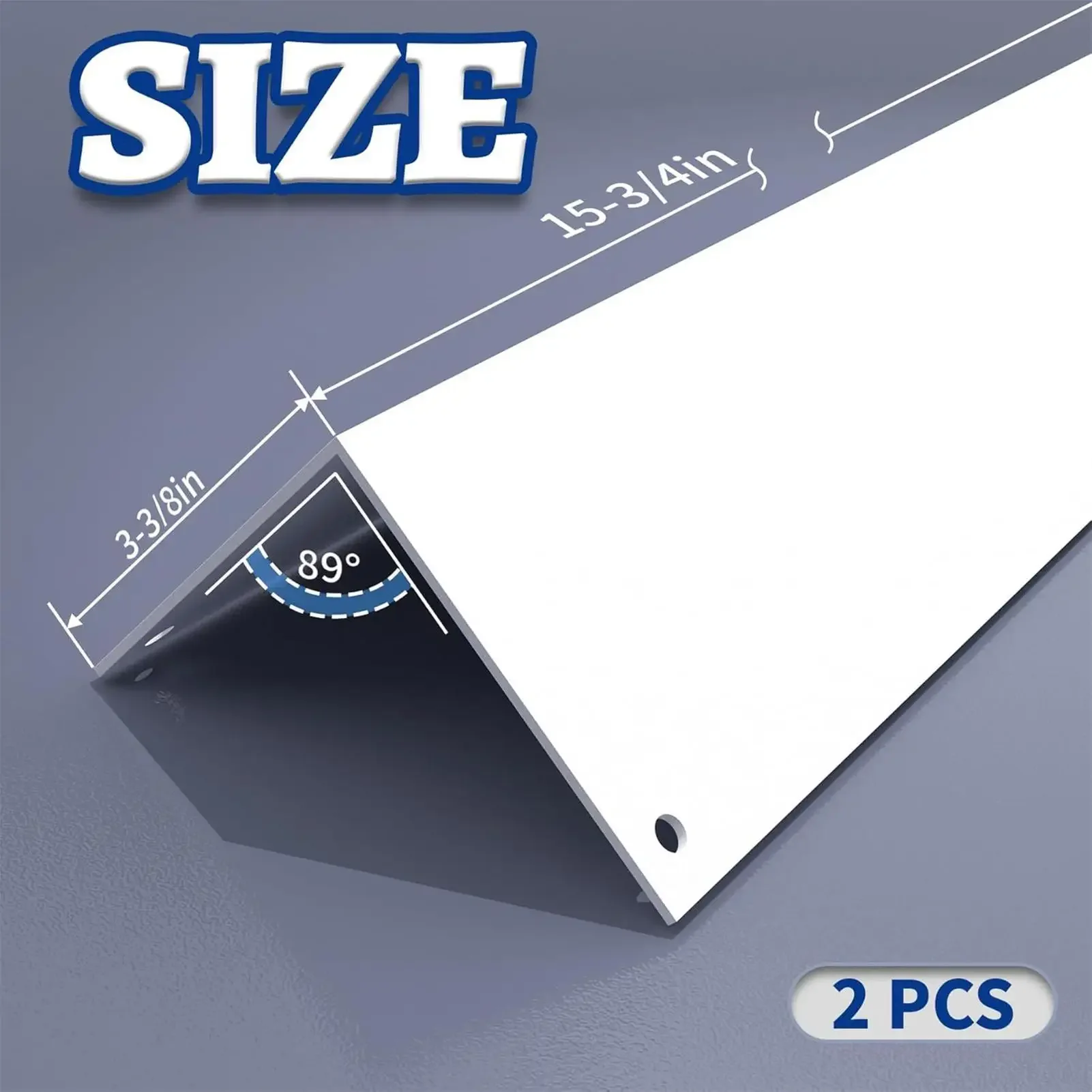 Siding Corner Protector 2 Pieces 3.4x3.4x15.8 Inch Smooth 90 Degree Angle Whacking Protection Corner Wall Guards Siding Trim For