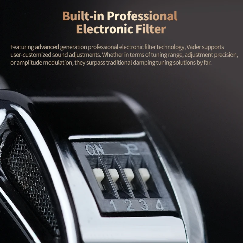 KZ Vader IEM 이어폰 트리플 드라이버 다이나믹 인이어 헤드폰, 하이파이 모니터 이어버드 튜닝 스위치, 스테레오 사운드 헤드셋