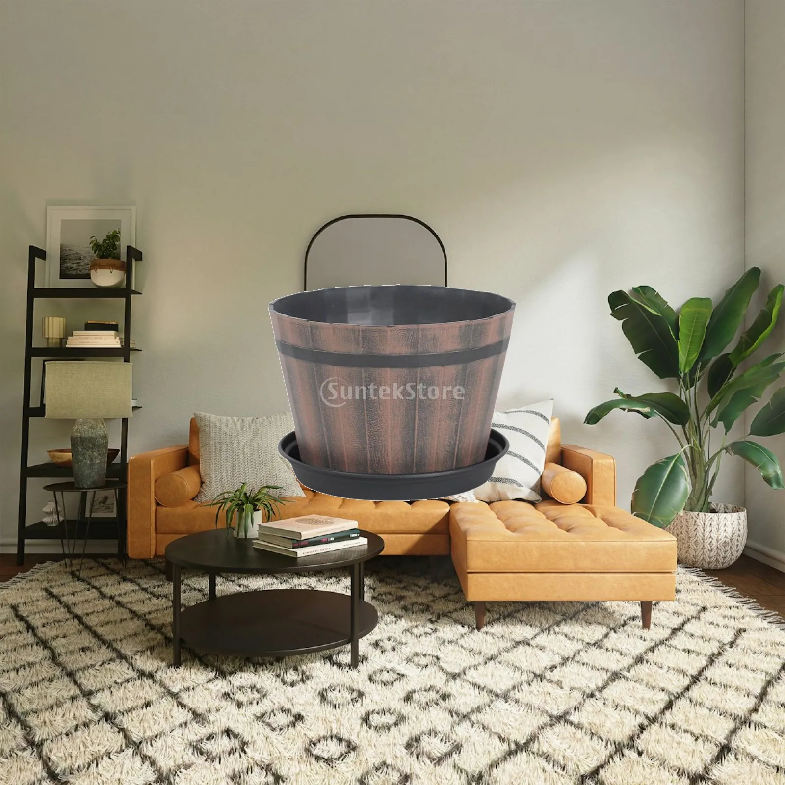 2-6pack Bucket Barrel Garden Planter Versatile Barrel Planter for House Desktop