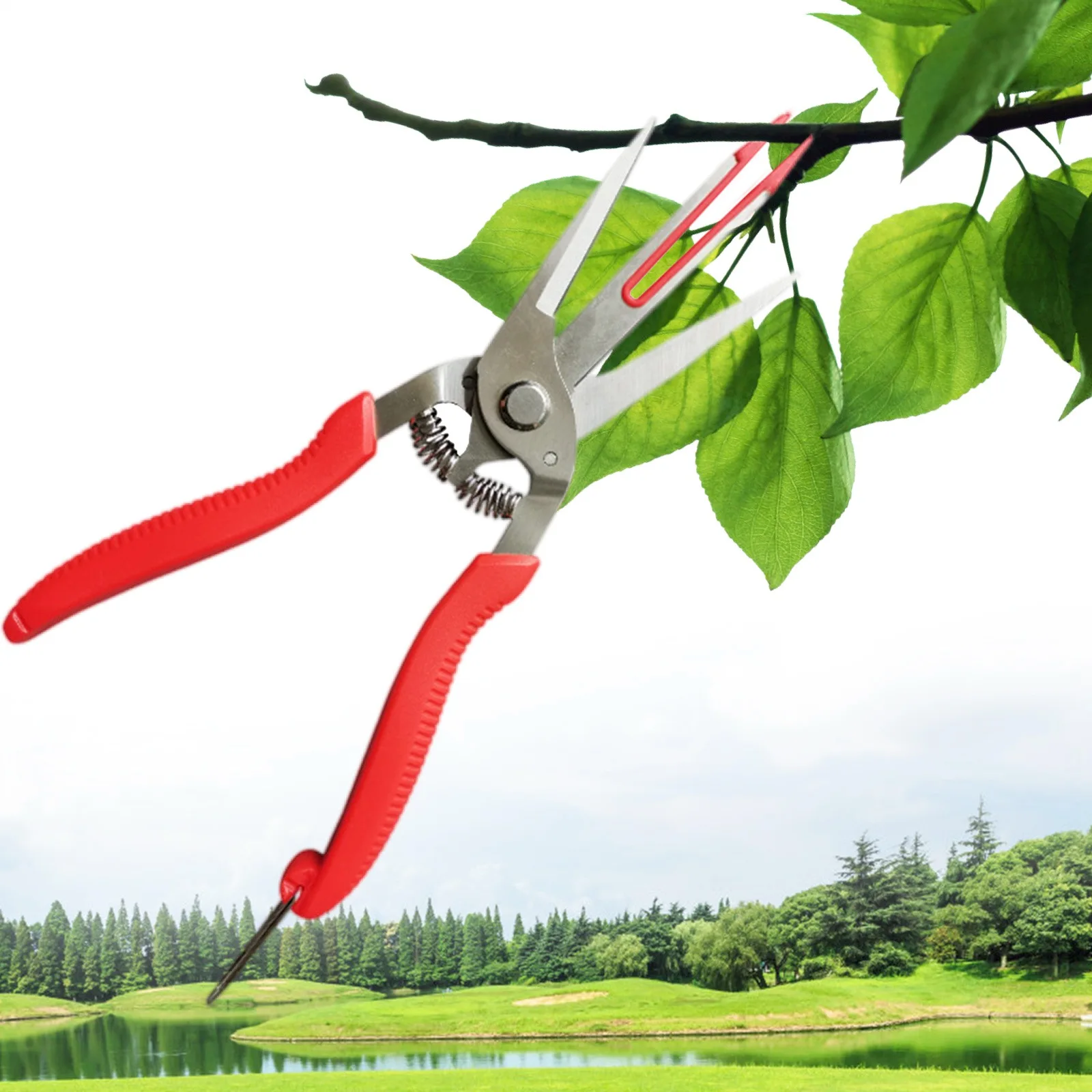 Garden Hand Tools Double-edged Apple Picking Scissors Kiwi Pear Thinning Scissors Double Mouth Design Thin Fruit Picking Scissor