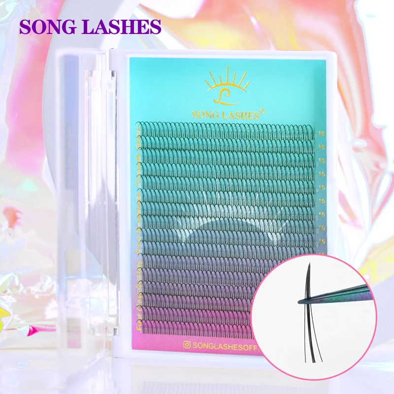 

SONG LASHES Premade Russian Nature A/M-Shape Wispy Fairy Lashes Velvet Lashes Extensions Individual Cluster Makeup