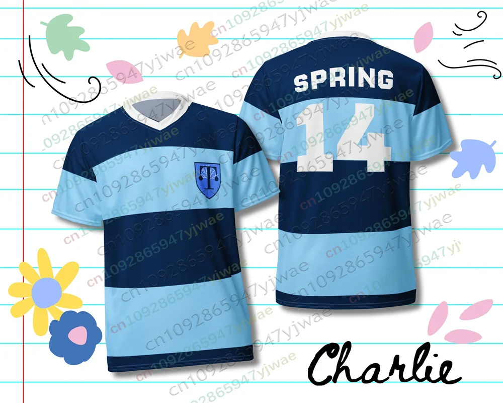 Heartstopper Replica Shirt Nick Nelson Charlie Spring Rugby Jersey School Uniform Unisex Sportswear Couples Tee Unisex T-shirts