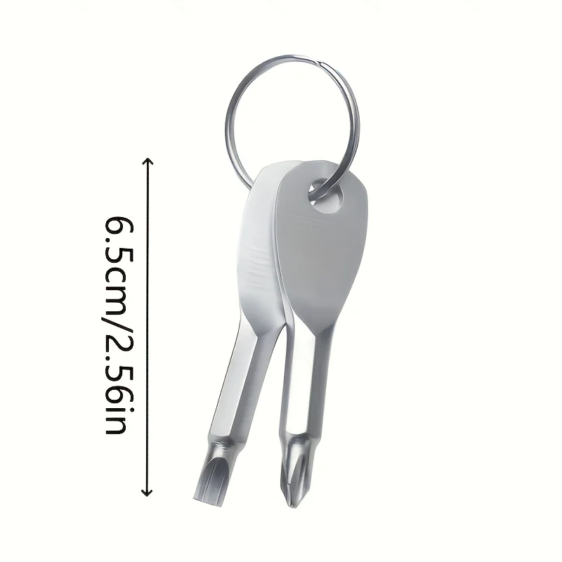 2pcs Portable Screwdriver Keychain - Compact EDC Multi-Tool with Flat Head, for Outdoor & Everyday Use, Screwdriver for Screws
