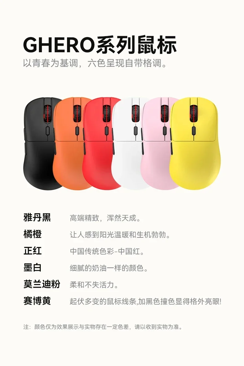 Incott Ghero Pro Gaming Mouse G24/G23 Wireless Mouse 3 mode 2.4G Bluetooth Lightweight PAW3395 Mice customize G24 pro Mouse Gift