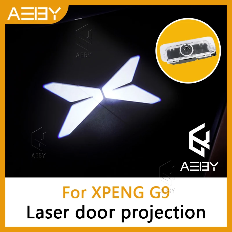 

Автомобильная лазерная проекция двери AEBY для XPENG G9 2022-2025, проекционная лампа приветствия, аксессуары для модификации под двери