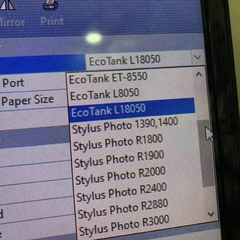 Imagem -05 - Ajuste Código do Software para Epson Ecotank Programa Adjprog da Impressora L8050 L18050 L18058 L8058 Técnico V1.0.0