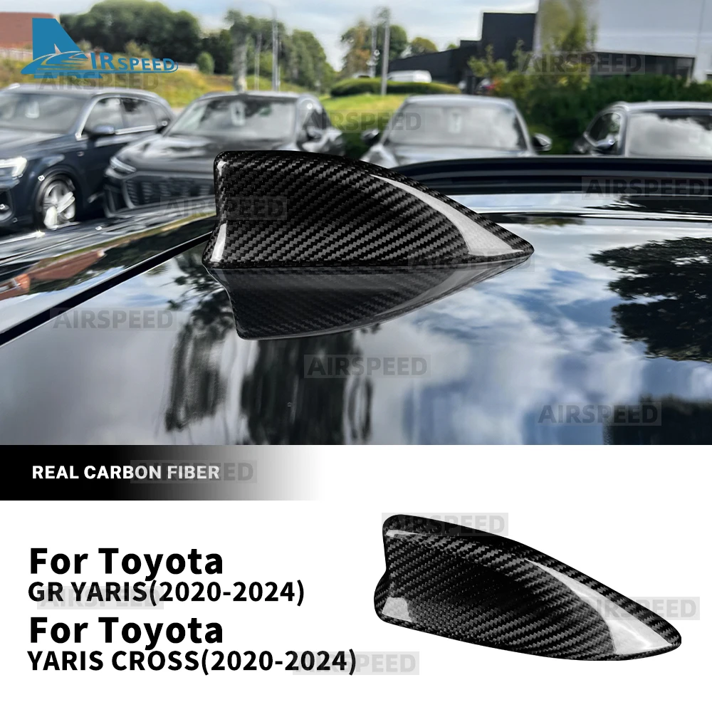 

Real Hard Carbon Fiber Cover For Toyota GR Yaris/Yaris Cross 2020 2021 2022 2023 2024 Car Antenna Shark Fin Sticker Accessories