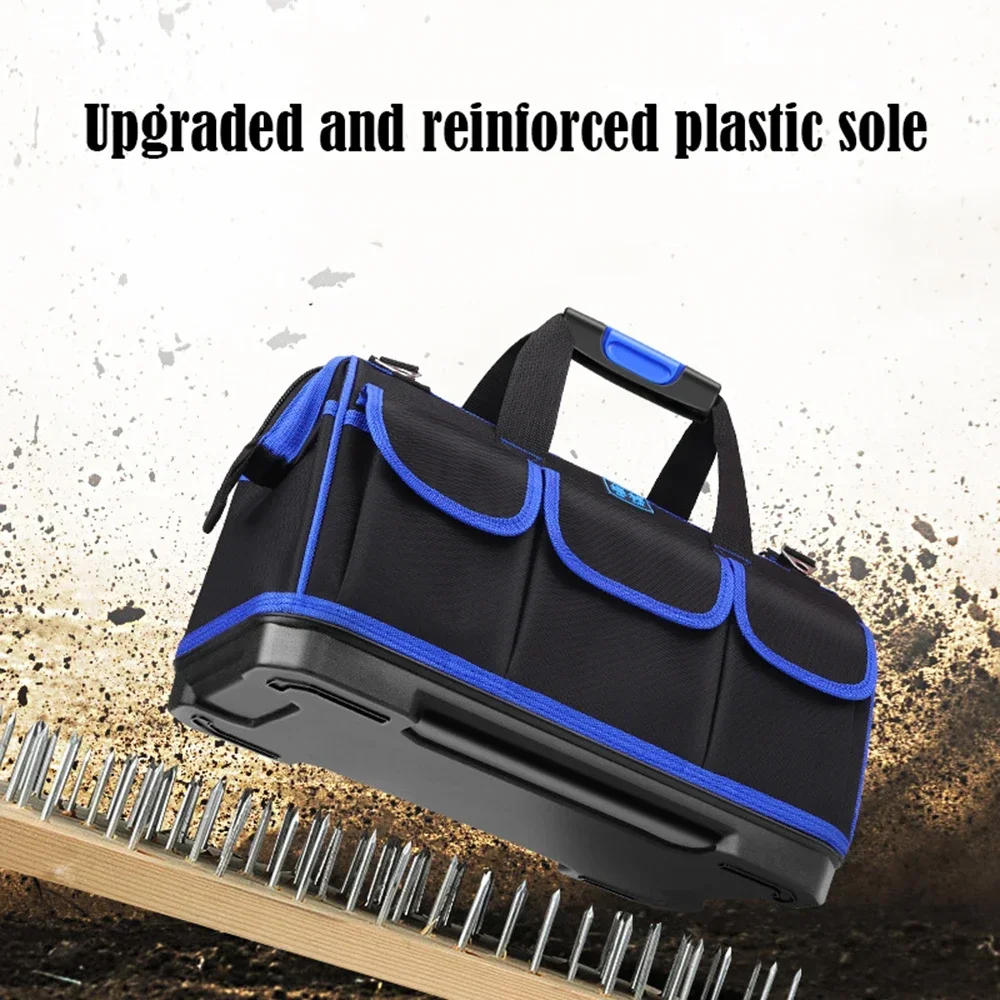 

New Blue Large Oxford Cloth Tool Bag Multi-functional Repair Hardware Electrician Bag Thickened Wear-resistant Storage Bag