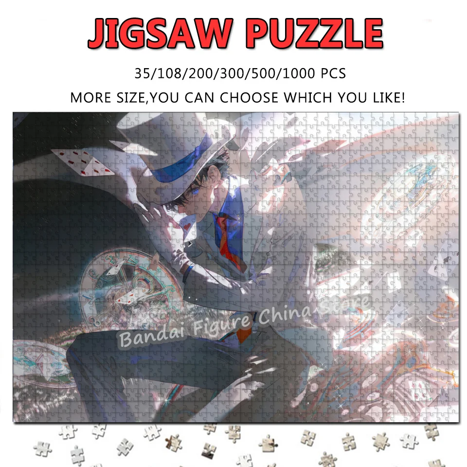 

Detective Conan Kuroba Kaito Diy Jigsaw Puzzles 108/200/300/500/1000/1500 Pieces Japanese Anime Decompress Toys Puzzles Gifts