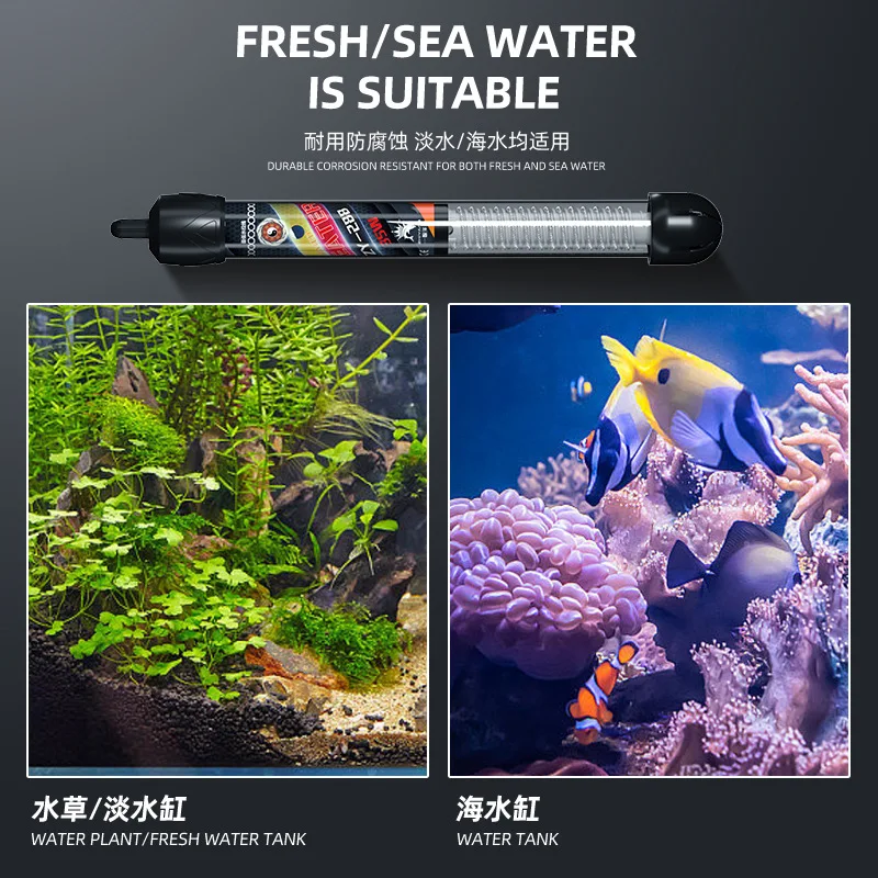 New 110v-220v 35W/60W/120W/220W EU US Adjustable Temperature Thermostat Heater Rod Submersible Aquarium Fish Tank Water Heat